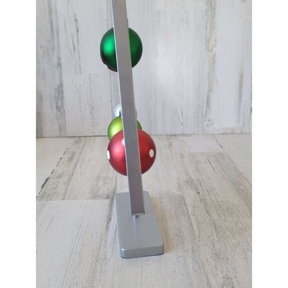 Silver Tree frame ball ornament glitter Xmas Decor figure - Picture 7 of 12